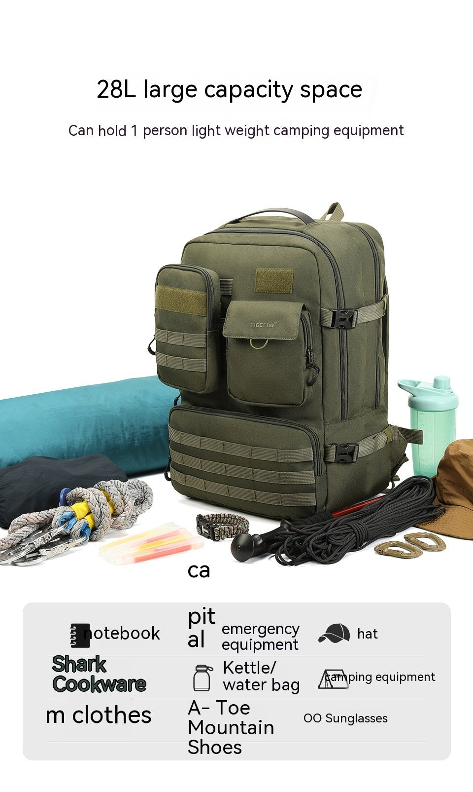 Tactical Backpack Waterproof 20L-35L
