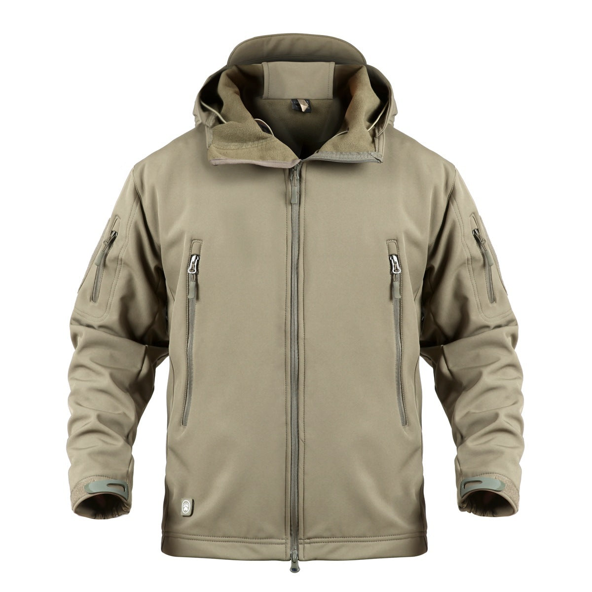 Tactical softshell jacket with hood – waterproof, windproof, ideal for outdoor and survival use