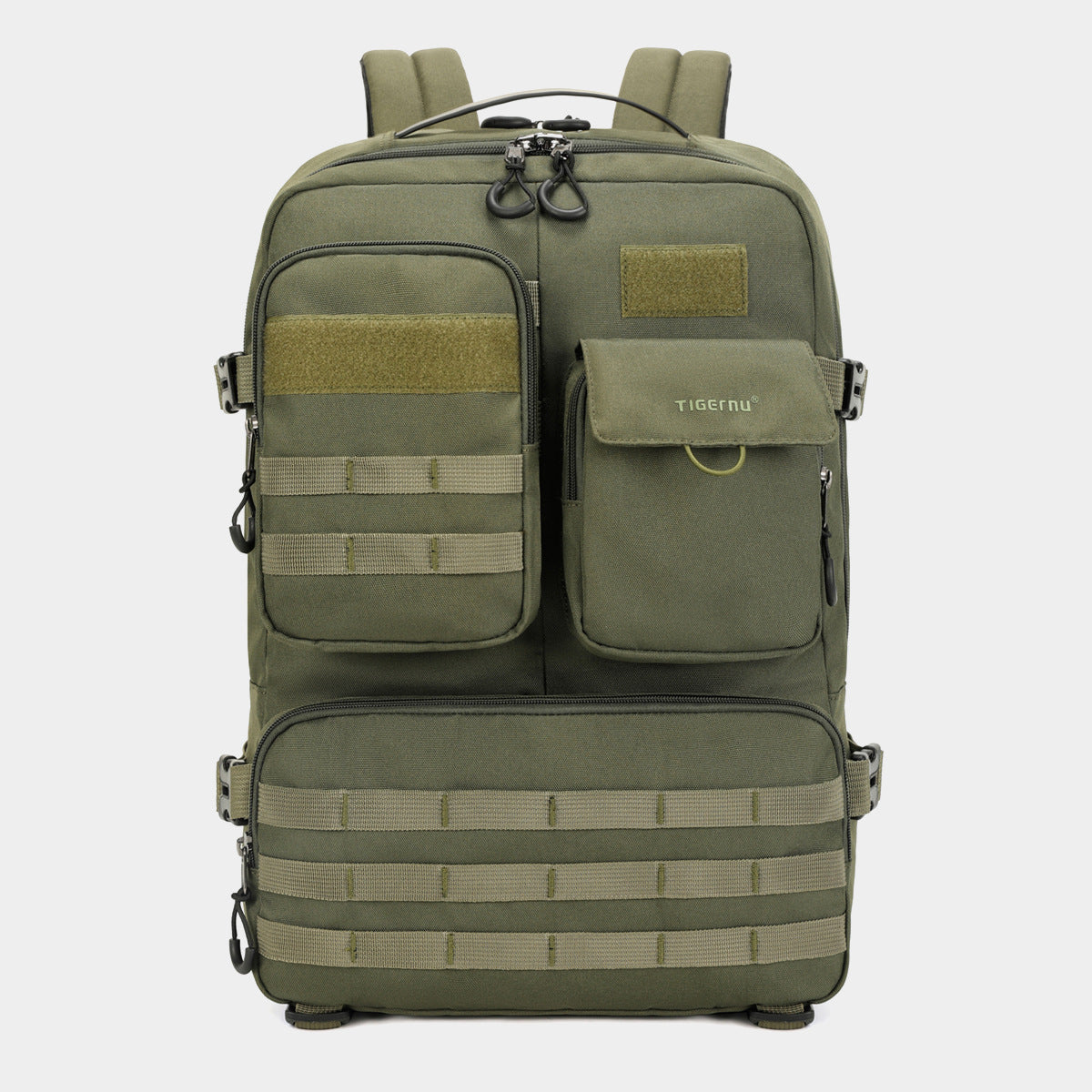 actical backpack with MOLLE webbing – waterproof, built for outdoor survival and daily use
